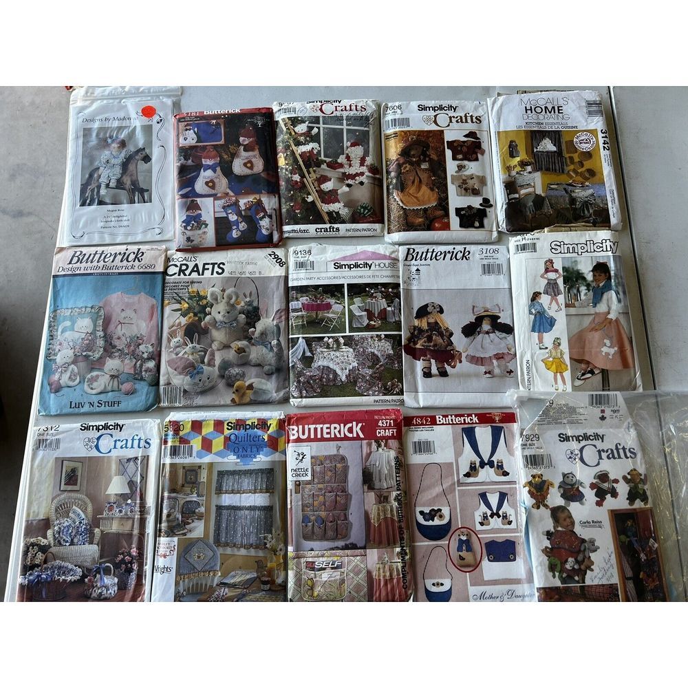 Lot Of Vintage Craft Patterns Simplicity Vogue Butterick McCall